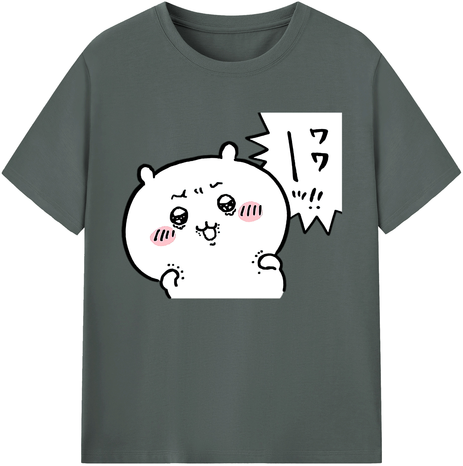 （画像用） ちいかわ ちいかわ Chii-kawa chiikawa 綿100％ メンズ半袖Tシャツ｜肌触りやわらか＆通気性